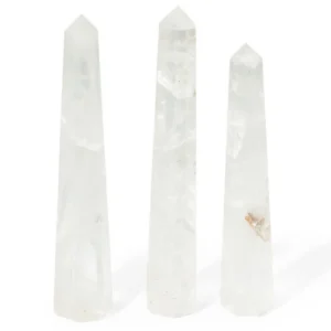 Obeliskformad spets i bergkristall cirka 17 cm - produktbild 5