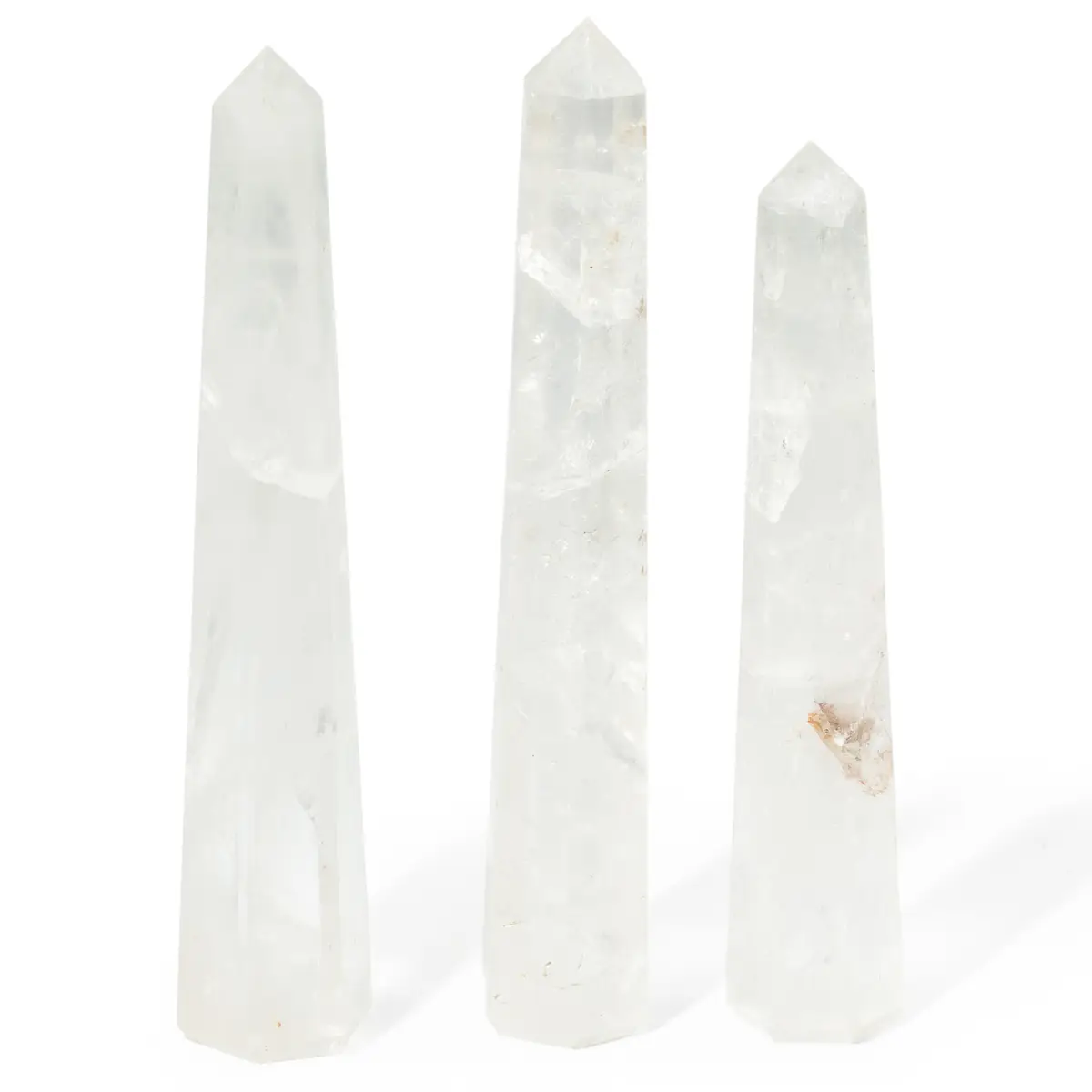 Obeliskformad spets i bergkristall cirka 17 cm - produktbild 5