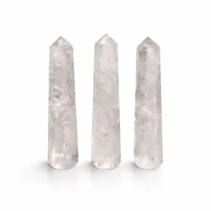 Obeliskformad spets i klar kvarts cirka 11 cm - produktbild 2
