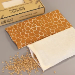 Ögonkudde i bomull och jute med lavendel i presentförpackning – Madagaskargiraff - produktbild 3