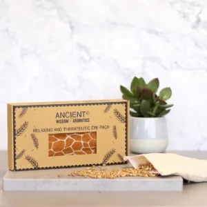 Ögonkudde i bomull och jute med lavendel i presentförpackning – Madagaskargiraff - produktbild 4