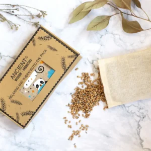 Ögonkudde med lavendel och vete i bomullsfodral med presentförpackning - produktbild 2