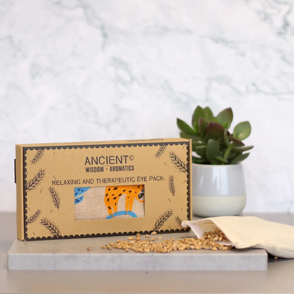 Ögonkudde med lavendel och vete i presentförpackning - produktbild 3