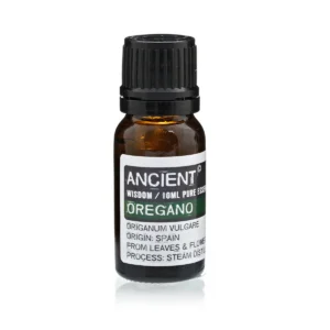 Flaska med oregano eterisk olja 10 ml med etikett