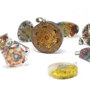 Orgonit-halsband med kraft och oktagonformad chakra - produktbild 2
