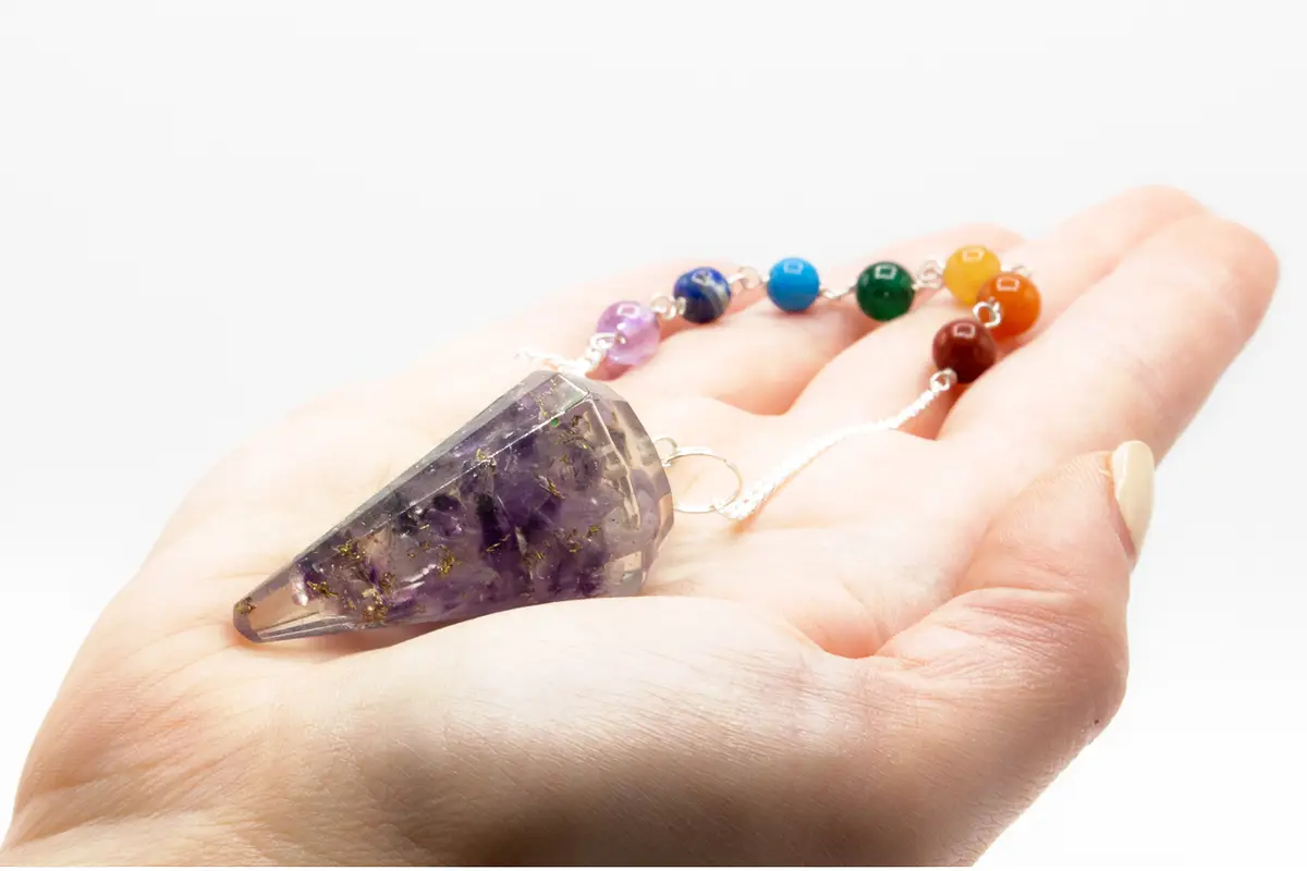Orgonitkraft Chakra-pendel med Ametist - produktbild 2