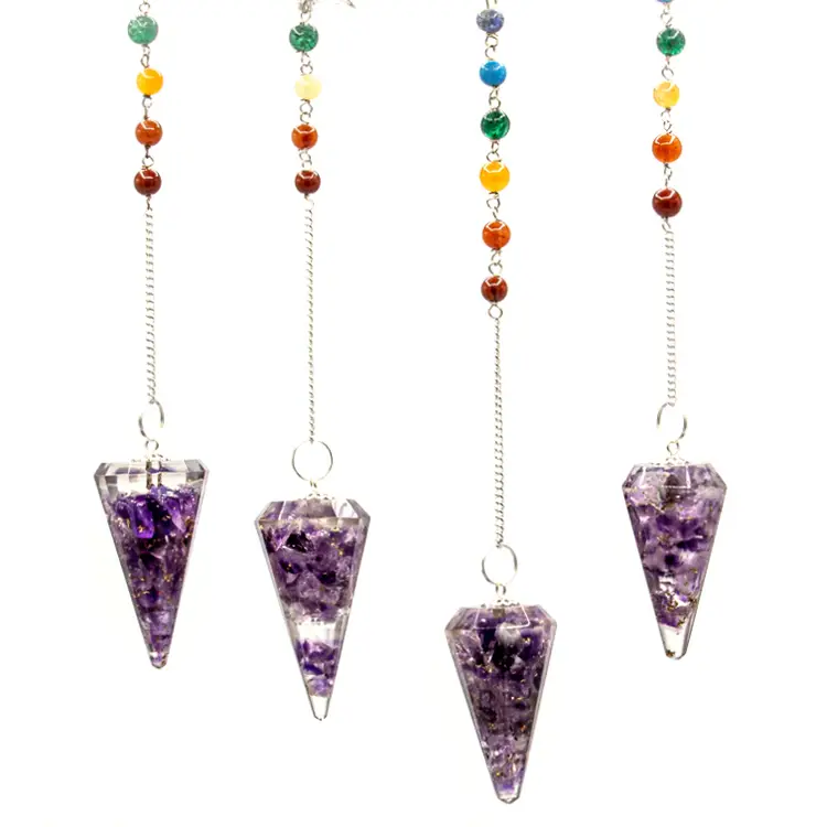 Orgonitkraft Chakra-pendel med Ametist - produktbild 3