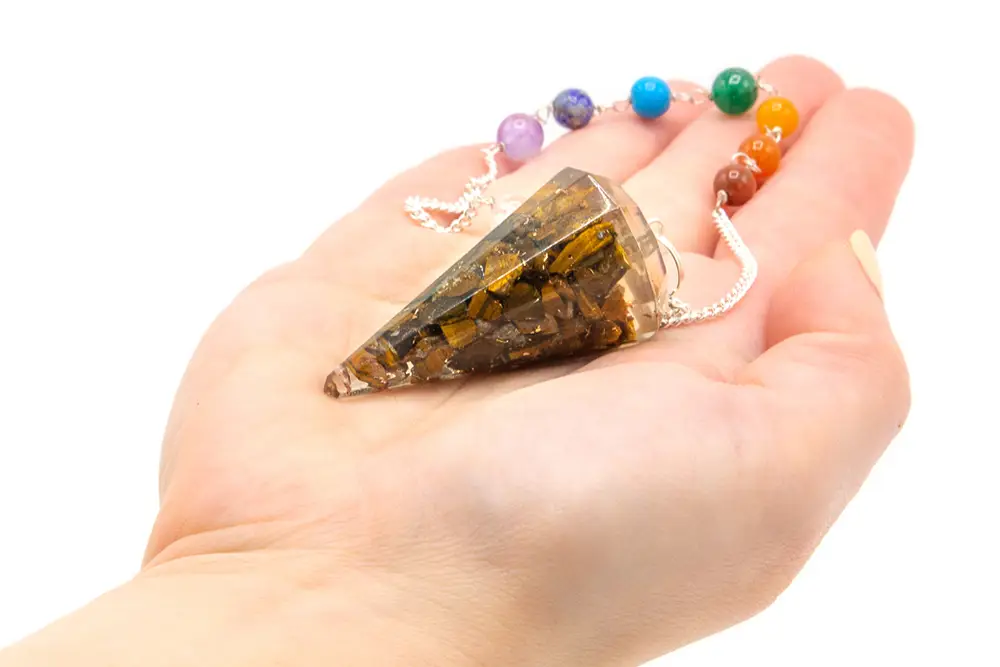 Orgonitkraft Chakra-pendel med tigeröga - produktbild 2