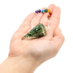 Orgonitkraft Chakrapendel med grön aventurin - produktbild 2