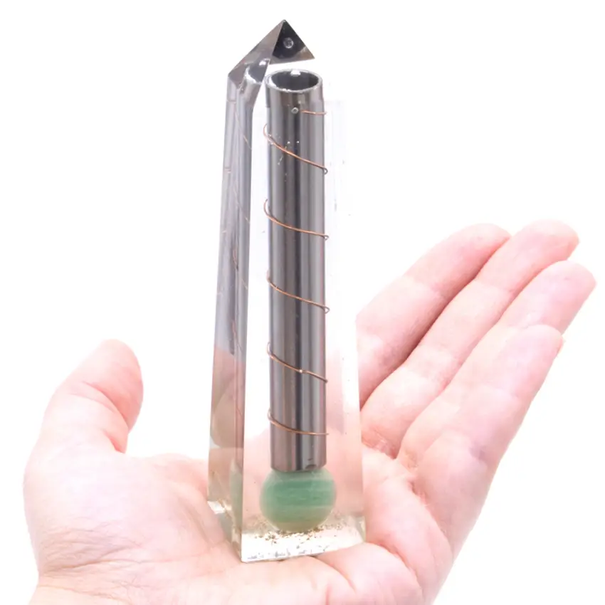 Orgonitobelisk med grön aventurin 110x30 mm - produktbild 2