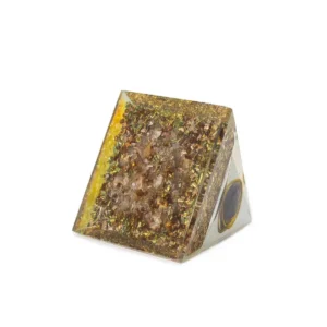 Orgonitpyramid med ametist och kopparflisor 7x6 cm - produktbild 4
