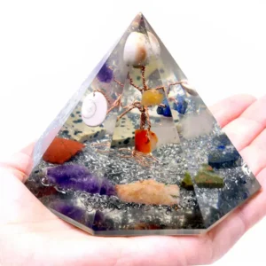Orgonitpyramid med sju sidor och visdomsträd, 90 mm - produktbild 2