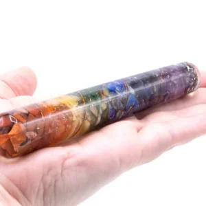 Orgonitstav med chakra och koppar, 140 x 30 mm - produktbild 2