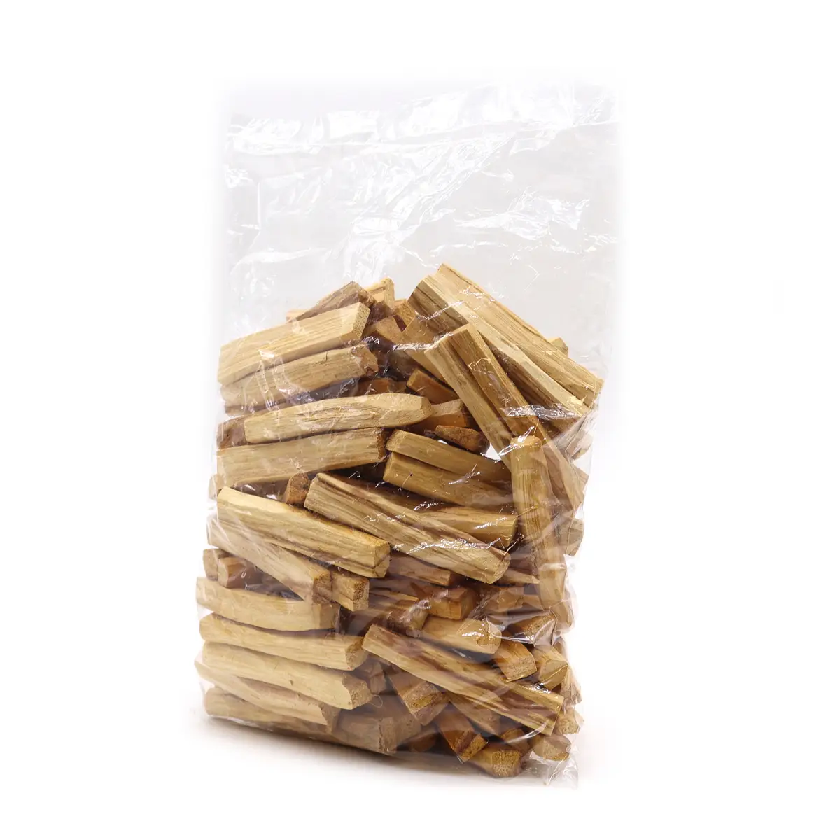 Påse med många Palo Santo trästickor i olika längder