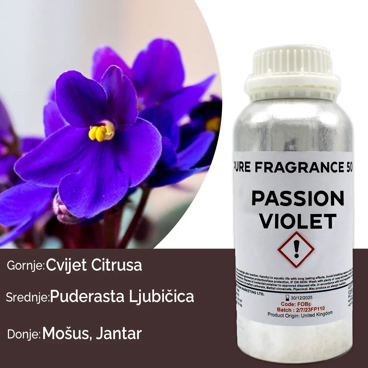 Passion Violet ren doftolja 500 ml - produktbild 2