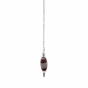 Pendel med bandad Shiva Lingam-ädelsten och kedja