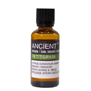 Flaska med ekologisk petitgrain eterisk olja 50 ml
