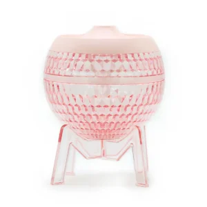 Rosa transparent aromadiffusor Pink Humidifier Mondo Planet med nedåtriktat ljus