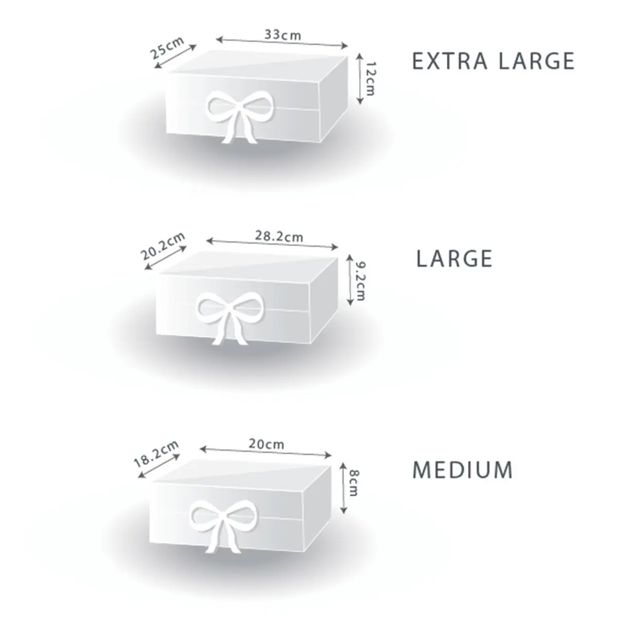 Platt paket presentask med band, medelstor fyrkantig 20x18,2x8 cm, rosa - produktbild 4