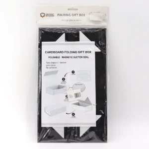Platt paket presentask medium fyrkantig 20x18,2x8 cm svart - produktbild 2