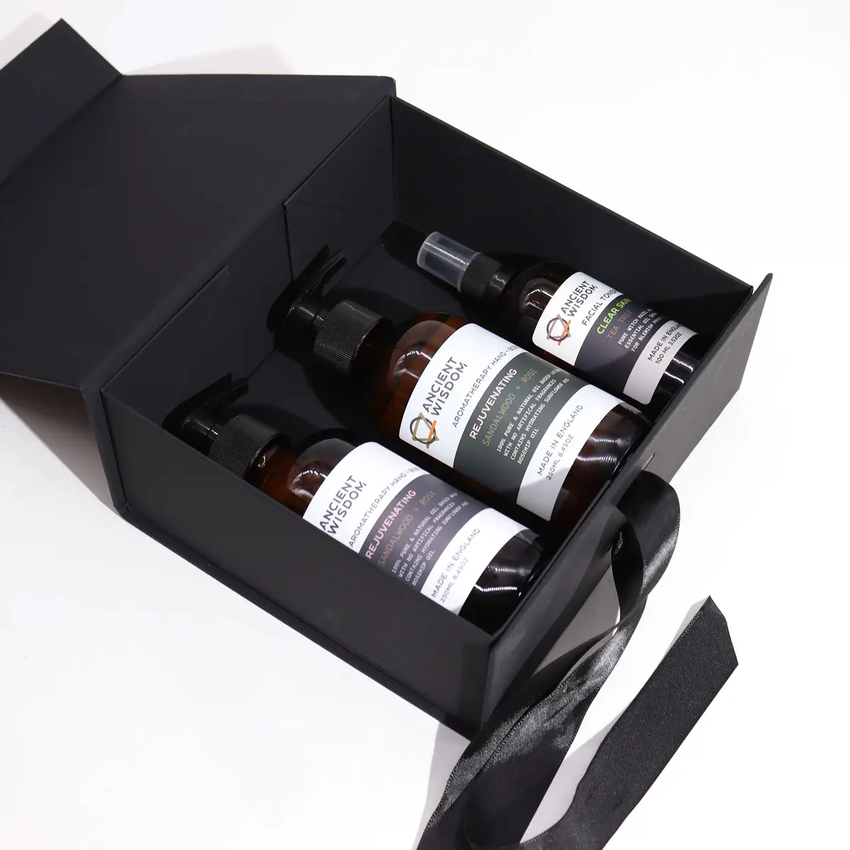 Platt paket presentask medium fyrkantig 20x18,2x8 cm svart - produktbild 3