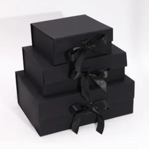 Platt paket presentask medium fyrkantig 20x18,2x8 cm svart - produktbild 4