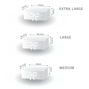 Platt presentask med band, mellan, röd 20x18,2x8 cm - produktbild 5