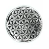 Polerad aluminiumrökelsehållare med Livets blomma-motiv 11 cm