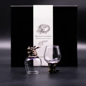 Presentförpackning med 6 snapsglas 100 ml med mystiska varelser i antik brons - produktbild 2