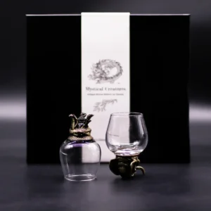Presentförpackning med 6 snapsglas 100 ml med mystiska varelser i antik brons - produktbild 4