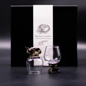 Presentförpackning med 6 snapsglas 100 ml med mystiska varelser i antik brons - produktbild 5