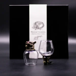 Presentförpackning med 6 snapsglas 100 ml med mystiska varelser i antik brons - produktbild 7