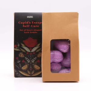 Presentset med hjärtformade badbomber Cupids Escape med fransk lavendeldoft - produktbild 3