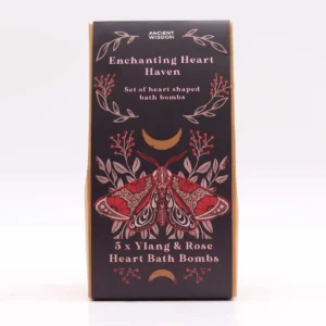 Presentset med hjärtformade badbomber med ylang och rosdoft - produktbild 4