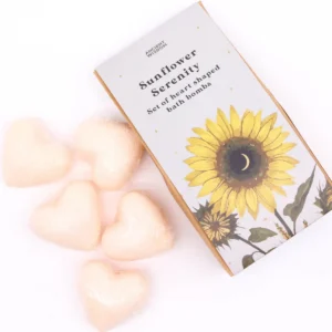Presentset med hjärtformade badbomber Sunflower Serenity - produktbild 2