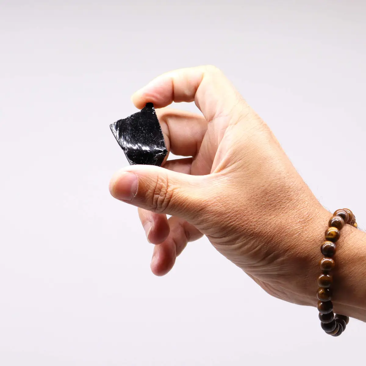 Råa svarta obsidiankristaller 500 g - produktbild 2