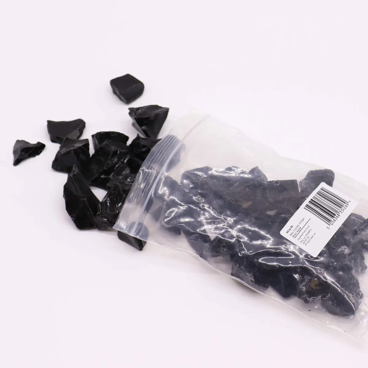 Råa svarta obsidiankristaller 500 g - produktbild 4