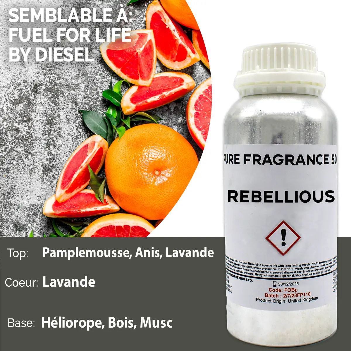 Rebellious ren doftolja 500 ml - produktbild 4