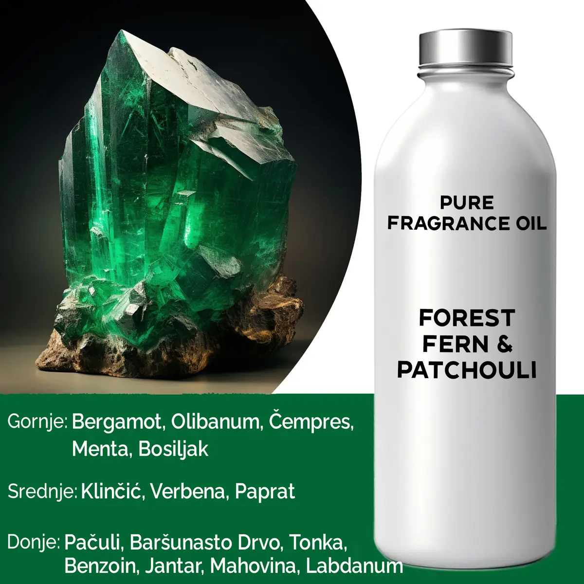 Ren doftolja 500 ml Forest Fern & Patchouli - produktbild 3