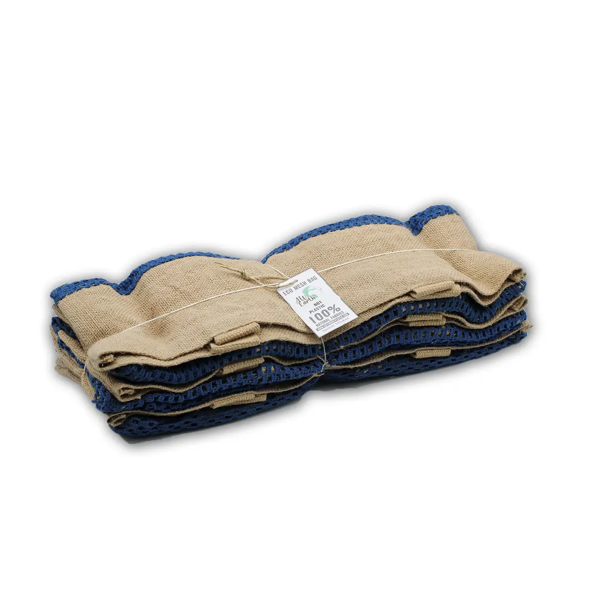Ren mjuk jute- och bomullsmaskväska i denim - produktbild 4