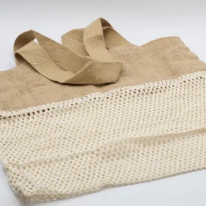 Ren mjuk jute- och bomullsmaskväska naturfärgad - produktbild 3