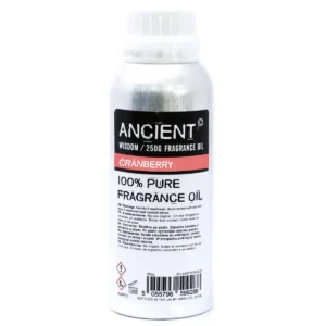 Aluminiumflaska med ren doftolja Tranbär 250g