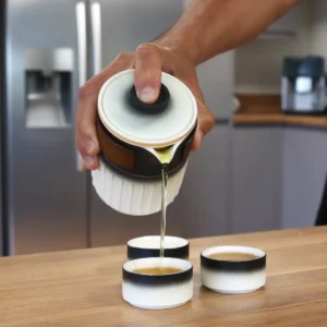Reseset med keramisk tekanna och tre koppar - produktbild 5