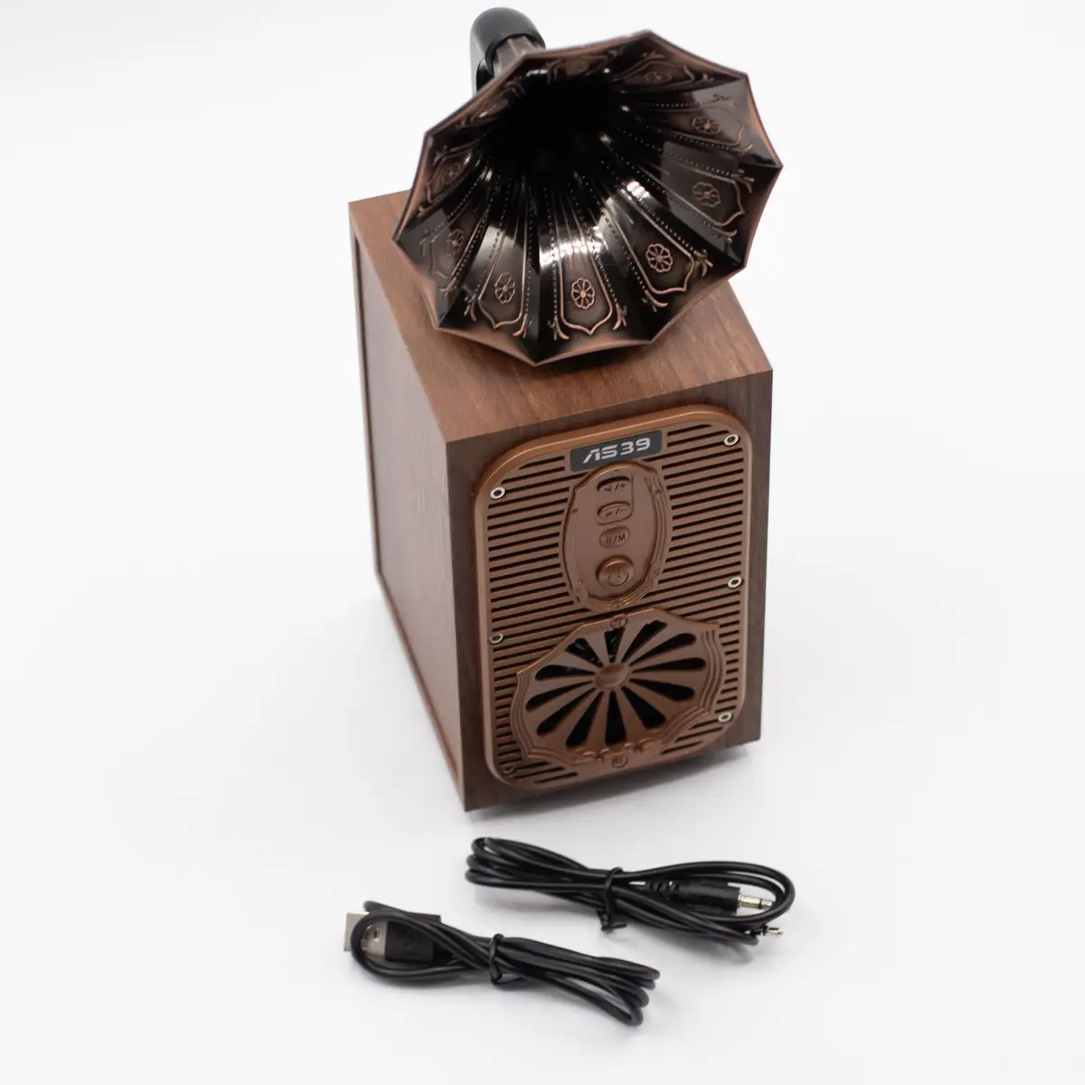 Retro Bluetooth-högtalare med grammofonhorn och 8 watt - produktbild 7