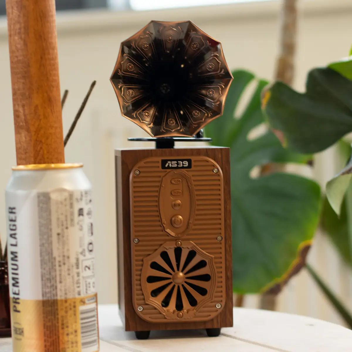 Retro Bluetooth-högtalare med grammofonhorn och 8 watt - produktbild 8