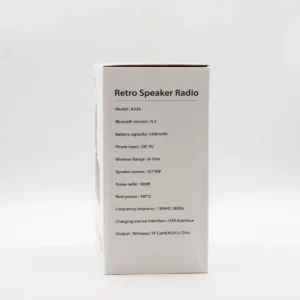 Retro minigrammofonhögtalare med Bluetooth och dubbla 5,4 W högtalare - produktbild 6