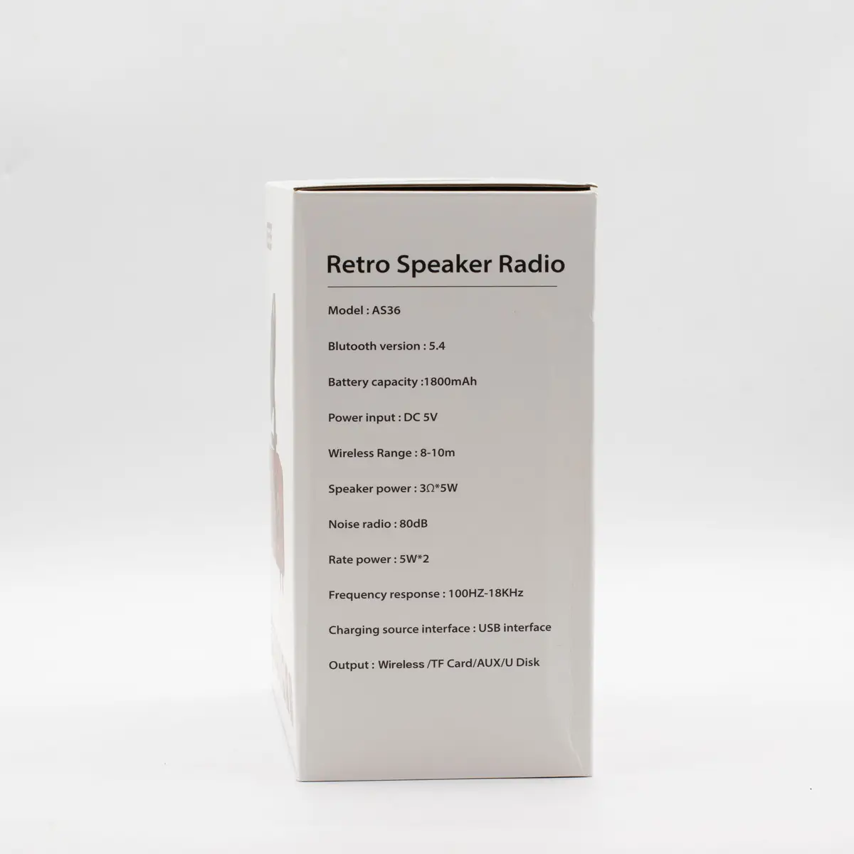 Retro minigrammofonhögtalare med Bluetooth och dubbla 5,4 W högtalare - produktbild 6