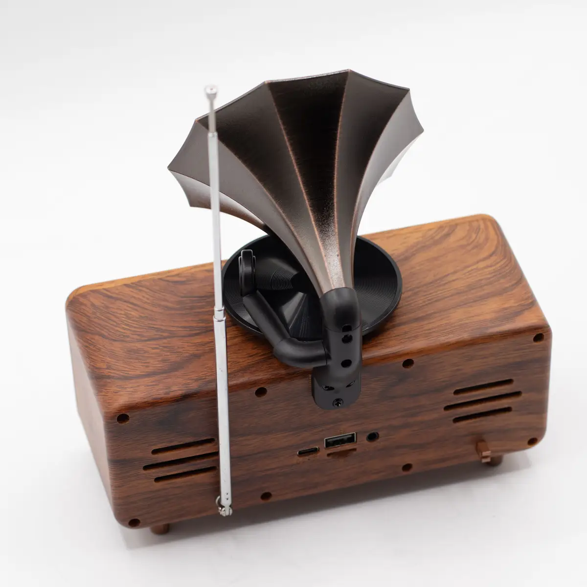 Retro minigrammofonhögtalare med Bluetooth och dubbla 5,4 W högtalare - produktbild 9