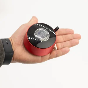 Röd bärbar Bluetooth-högtalare med mandalaljus - produktbild 3