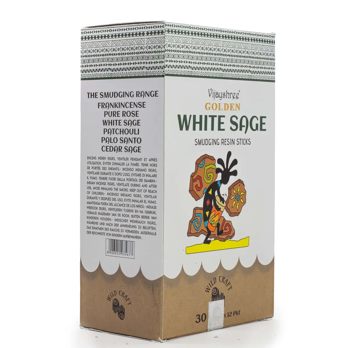 Rökelsepinnar av gyllene vit salvia, 30 g, 6-pack - produktbild 6